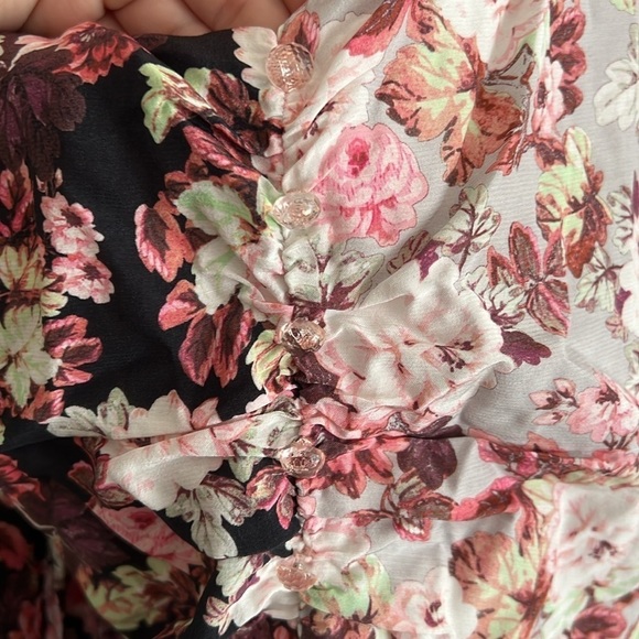 For Love and Lemons Houston Floral Ruched Mini Dress - Picture 12 of 16